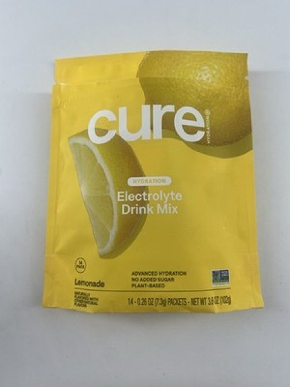 Cure Hydration - Electrolyte Drink Powder Lemonade 14 0.26 Ounce 12 Packets